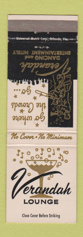 Matchbook Cover - Verandah Lounge Daytona Beach FL