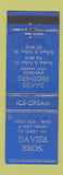 Matchbook Cover - Davies Bros Grocery WEAR