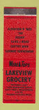 Matchbook Cover - Lakeview Grocery East Troy WI WEAR