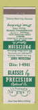 Matchbook Cover - Precision Optical Cleveland OH