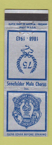 Matchbook Cover - Senefelder Male Chorus Chicago IL 1943