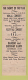 Matchbook Cover - Senefelder Male Chorus Chicago IL 1943
