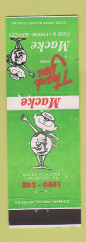 Matchbook Cover - Macke Vending Lancaster PA