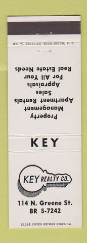 Matchbook Cover - Key Real Estate