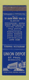 Matchbook Cover - Union Depot St Paul MN