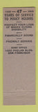 Matchbook Cover - Order of Railway Employees Insurance San Francisco CA
