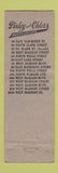 Matchbook Cover - Pixley and Ehlers Restaurant Chicago IL WEAR