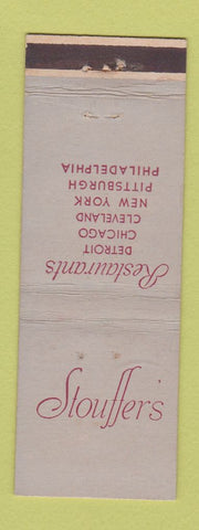 Matchbook Cover - Stouffer's Restaurant Detroit Cleveland Chicago WEAR