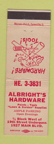 Matchbook Cover - Albright's Hardware