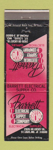 Matchbook Cover - Barrett Electrical Supply St Louis MO WEAR