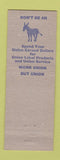 Matchbook Cover - Omaha Union Label League NE