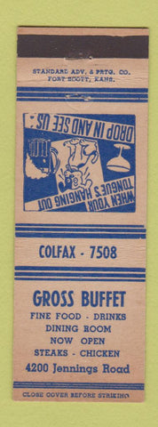 Matchbook Cover - Gross Buffet St Louis MO