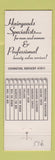 Matchbook Cover - Beau Belle Salon Covington KY