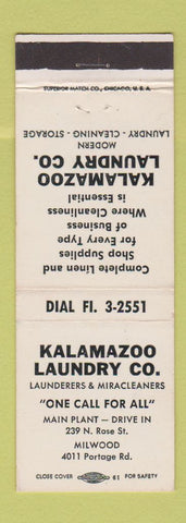 Matchbook Cover - Kalamazoo Laundry MI