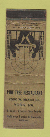 Matchbook Cover - Pine Tree Restaurant York PA WORN