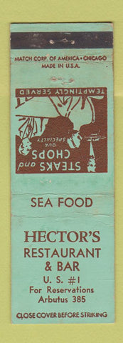 Matchbook Cover - Hector's Restaurant Bar WORN