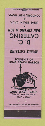 Matchbook Cover - DC Catering Long Beach CA Concord NH LAVENDER