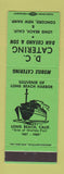Matchbook Cover - DC Catering Long Beach CA Concord NH GREEN