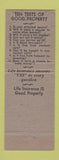 Matchbook Cover - MF Bingham Insurance Springfield IL