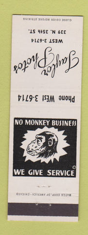 Matchbook Cover - Taylor Photos Monkey photography