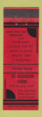 Matchbook Cover - The Richardson Tavern Baltimore?