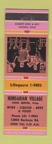 Matchbook Cover - Hungarian Village Restaurant John Medve WEAR Cleveland?
