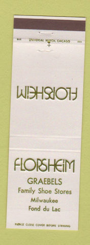 Matchbook Cover - Florsheim Shoes Graebels Fond Du Lac Milwaukee WI