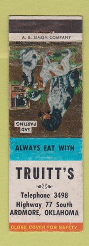 Matchbook Cover - Truitt's Adrmore OK restaurant WEAR
