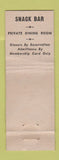 Matchbook Cover - American Legion Terra Alta WEAR