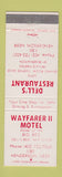 Matchbook Cover - Wayfarer Motel Henderson NE Dell's Restaurant