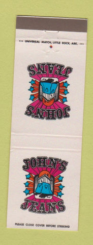 Matchbook Cover John's Jeans Levis North Little Rock AR Dallas Denton Lubbock TX