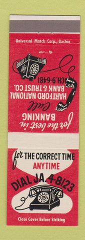 Matchbook Cover - Hartford National Bank Trust CT phone