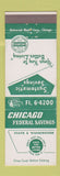 Matchbook Cover - Chicago Federal Savings IL