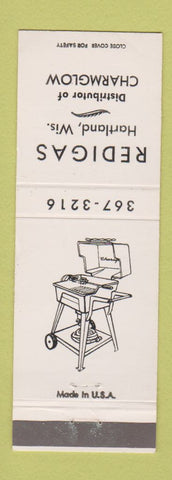 Matchbook Cover - Redigas Propane grill Hartland WI