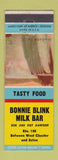 Matchbook Cover - Bonnie Blink Milk Bar West Chester Exton PA