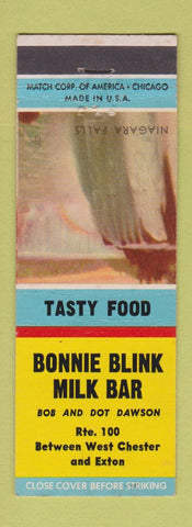 Matchbook Cover - Bonnie Blink Milk Bar West Chester Exton PA