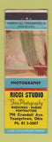 Matchbook Cover - Ricci Photography Studio Youngstown OH WORN