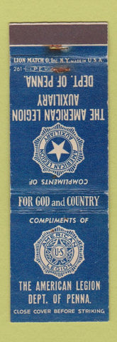 Matchbook Cover - American Legion Auxiliary PA WEAR