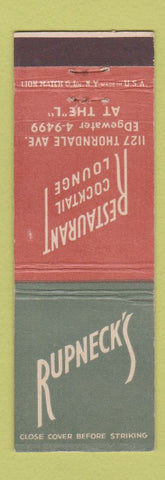 Matchbook Cover - Rupneck's Restaurant Chicago IL