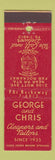 Matchbook Cover - George and Chris Cleaners Tailor Queens NY New York City