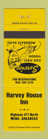 Matchbook Cover - Harvey House Inn Mena AR bellhop