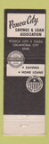 Matchbook Cover - Ponca City Savings and Loan OK Tulsa Enid Oklahoma City WORN