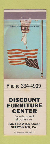 Matchbook Cover - Discount Furniture Center Gettysburg PA WEAR
