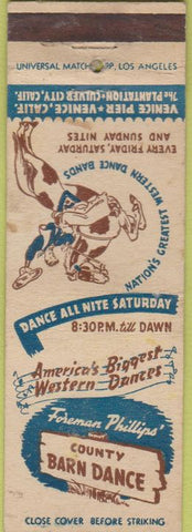 Matchbook Cover - Country Barn Dance Culver City CA
