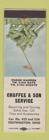 Matchbook Cover - Chaffee Son Service Sohio oil gas Southington OH