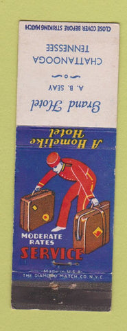 Matchbook Cover - Grand Hotel Chattanoga TN bellhop WEAR