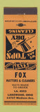 Matchbook Cover - Fox Hatters Cleaners Lakewood OH