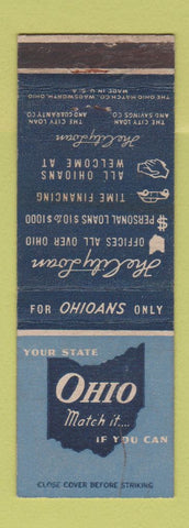 Matchbook Cover - City Loans OH BLUE WEAR