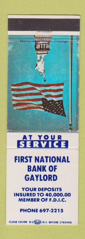 Matchbook Cover - First National Bank Gaylord MI