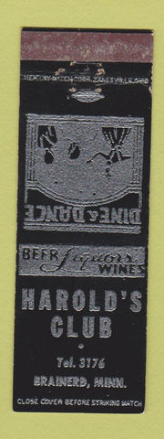 Matchbook Cover - Harold's Club Brainerd MN